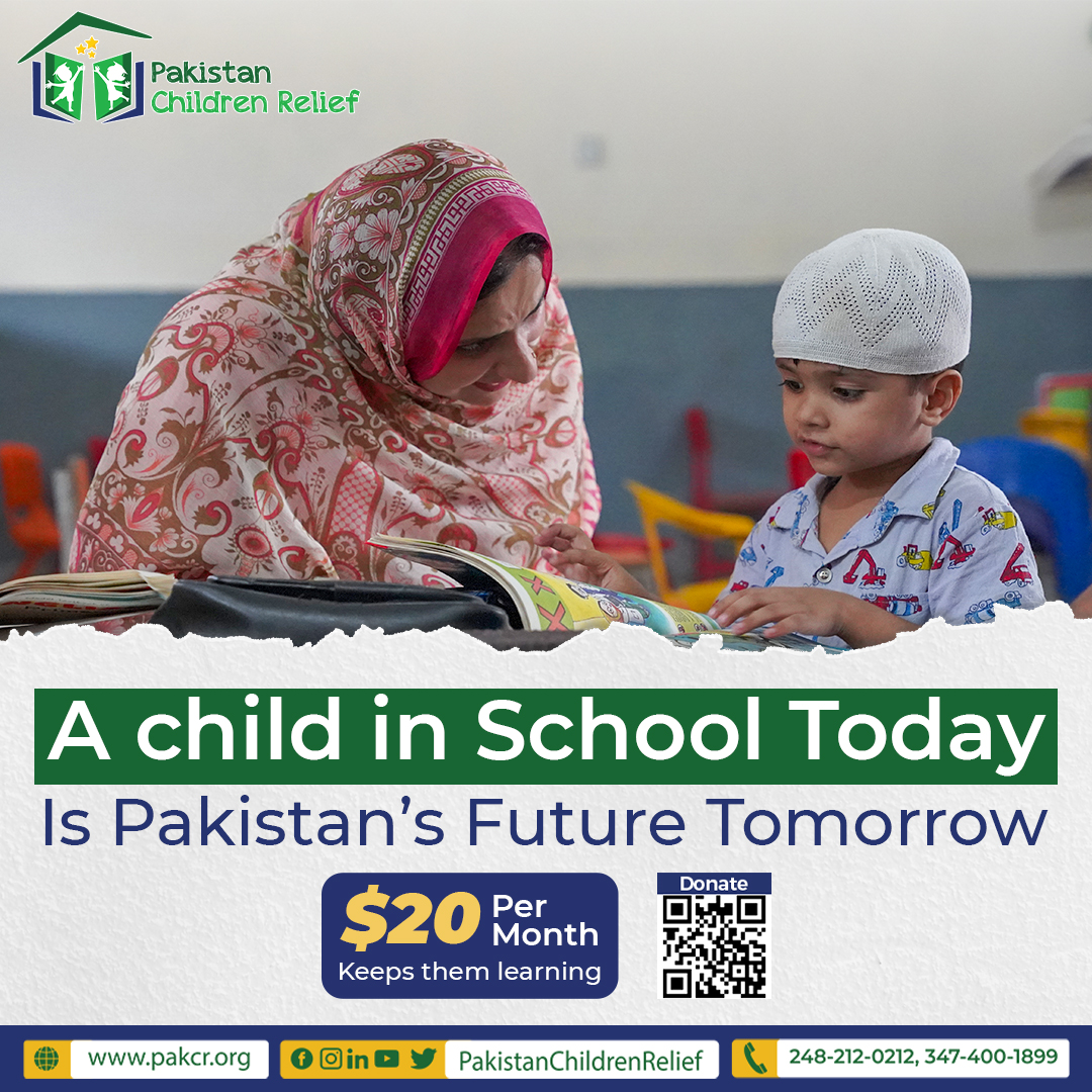 pakistanchild's tweet photo. A child in school today is Pakistan’s future tomorrow.

For just $20/month, you can help keep a child learning. ❤️

🌐 https://t.co/wmeB620kjO
📞 248-212-0212 | 347-400-1899
#PakistanChildrenRelief #EducationForAll #DonateNow https://t.co/VJ59EdGO0B