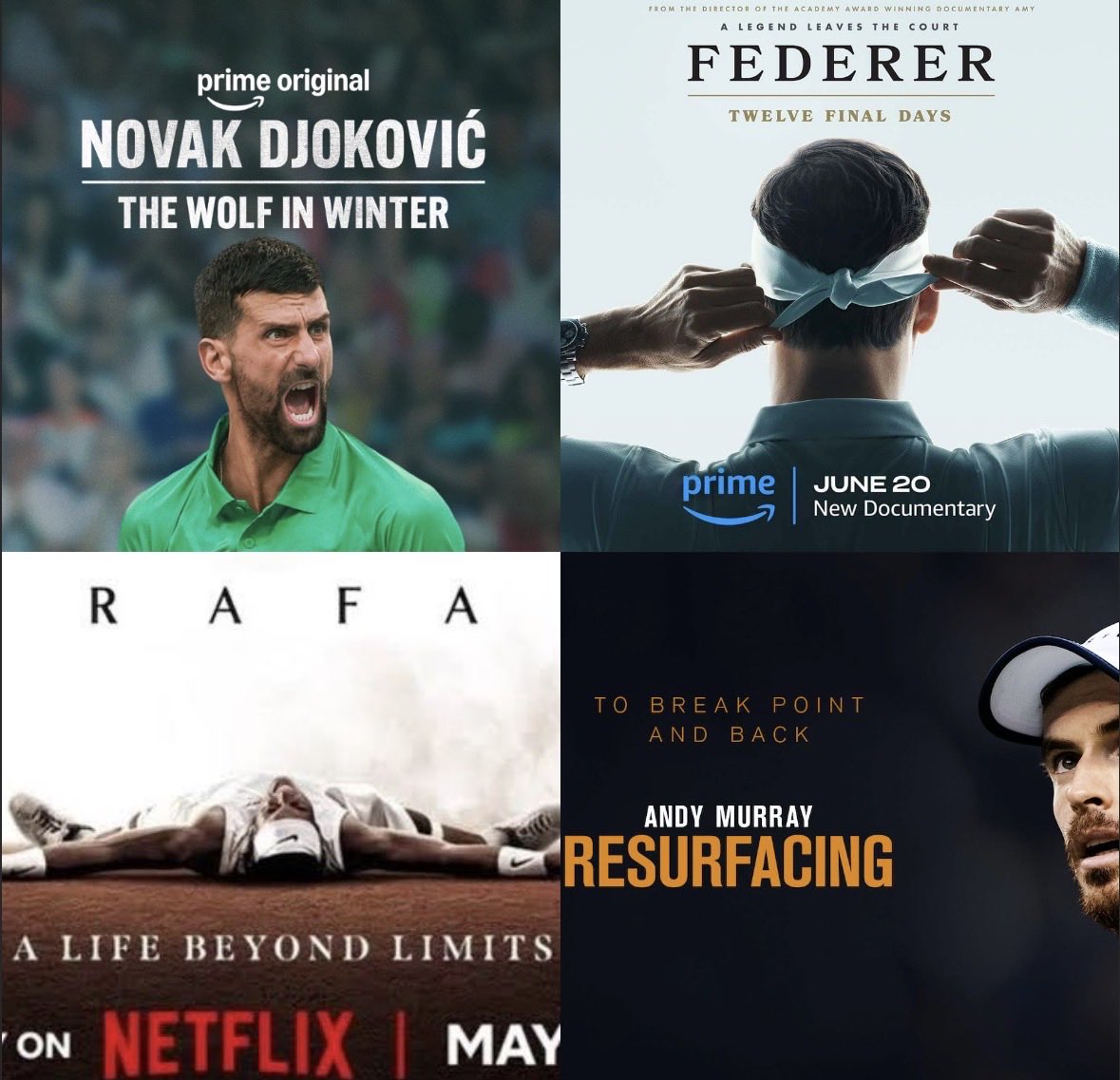 BarclayCard18's tweet photo. What's your favourite Big 4 documentary? 👀 https://t.co/Kn6TRVgsi3