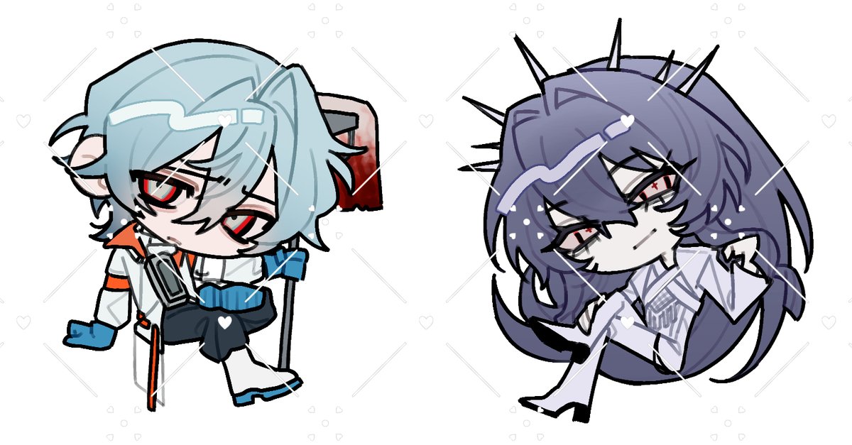 NcNgN_'s tweet photo. Mute様（#xMUTEotonasi）に描いていただいたもの🎶
個性たっぷりいきいきとした表情とポーズが魅力的！　自然体の二人がデフォルメ化されて可愛さの中にちゃんと強さも滲み出ていて素敵～♡
ありがとうございました✧ https://t.co/jY5bhA8F1A