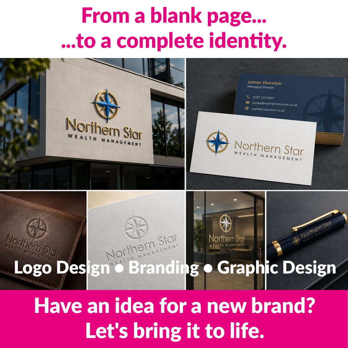 PaperVoiceUK's tweet photo. Behind the Brand #01

A look behind the scenes at my logo design process for Northern Star Wealth Management.

Dozens of ideas → stars → compass points → typography → refinement → finished identity.

The finished logo is the destination.
 The design process is the journey. https://t.co/lnySE8ske1
