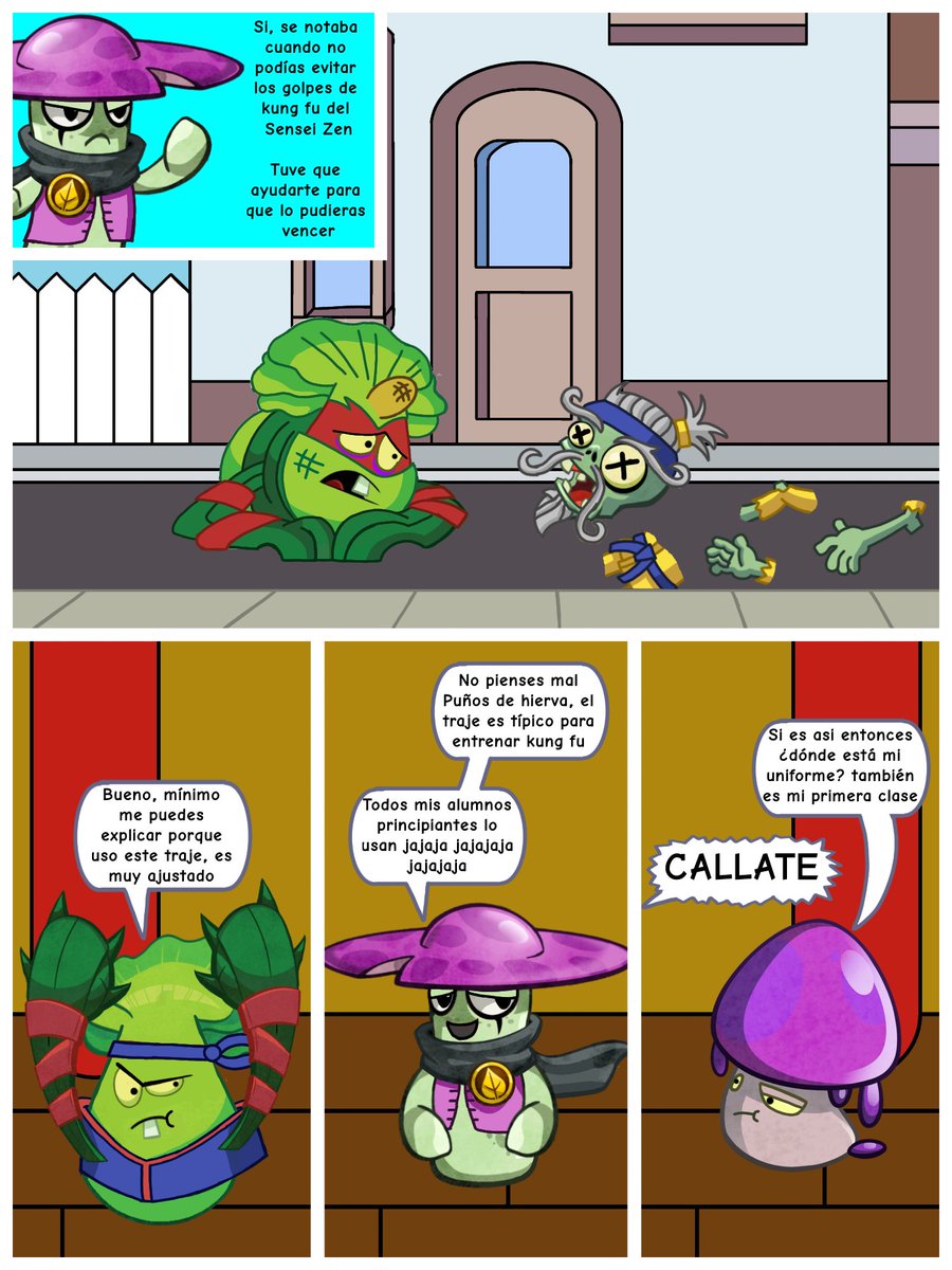 charamanti6's tweet photo. Minicomic de Gorro de noche entrenando a su amigo y a sus alumnos, espero les guste
A mini-comic of Nightcap training his friend and his students. I hope you like it
#pvz #pvzh #pvzagentes #pvzfanart #pvzcomic #pvzart #pvzAU #Nigthcap #GrassKnuckles #pvzheroes #pvzgw2 https://t.co/DvHd30eyfj