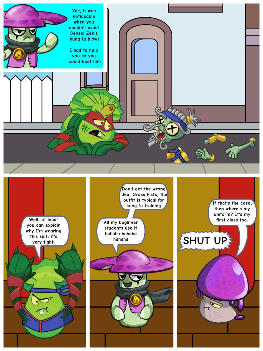 charamanti6's tweet photo. Minicomic de Gorro de noche entrenando a su amigo y a sus alumnos, espero les guste
A mini-comic of Nightcap training his friend and his students. I hope you like it
#pvz #pvzh #pvzagentes #pvzfanart #pvzcomic #pvzart #pvzAU #Nigthcap #GrassKnuckles #pvzheroes #pvzgw2 https://t.co/DvHd30eyfj