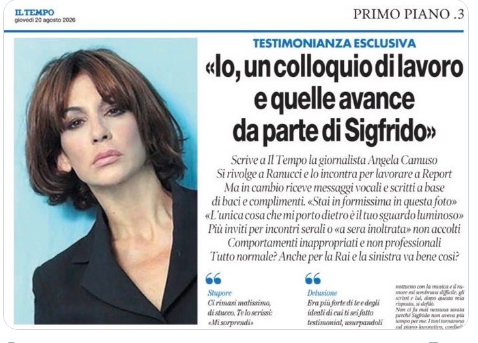UGirovago77000's tweet photo. Breve storia triste
Una giornalista a distanza di 7 anni si ricorda delle 
molestie di Ranucci ma 2 mesi fa lo presenta come
 una star alla proiezione del film "il portaborse" a Roma.
Fine della storia triste https://t.co/JieiGXR0mR