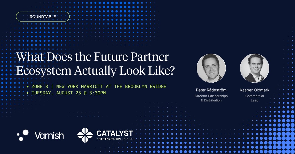 varnishsoftware's tweet photo. What happens when today’s most valuable partner becomes tomorrow’s competition? Join Varnish’s Peter Rådeström &amp; Kasper Oldmark at #Catalyst26 to explore how AI, infrastructure constraints &amp; shifting dynamics are reshaping partnerships.

📅 Tuesday, August 25 @ 3:30PM https://t.co/VZKdtzDy3j