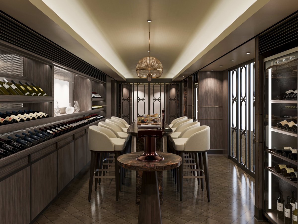 SameerSen26's tweet photo. Close to 40% of Explora Journeys guests travel again, and EXPLORA III gives returning travellers something new: The Cellar, Ocean Residence by Patricia Urquiola and new destinations. 
#ExploraJourneys #OceanStateOfMind https://t.co/Ke5GPfgUoI