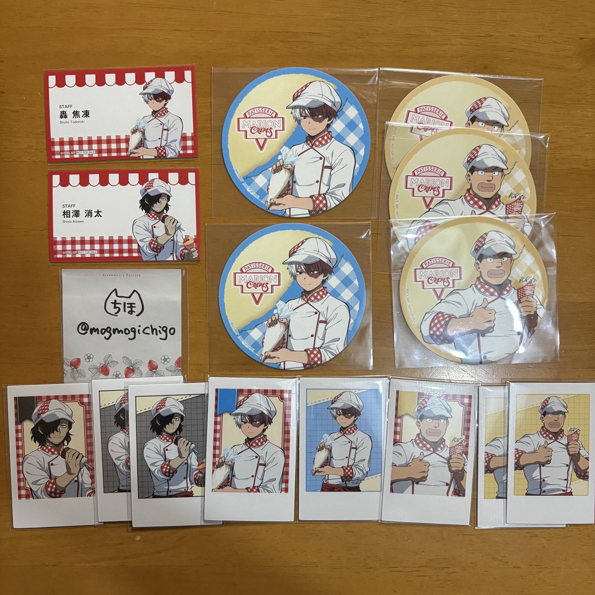 mogmogichigo's tweet photo. 【交換】僕のヒーローアカデミア ヒロアカ マリオンクレープ

譲) 轟、相澤、砂藤

求) コースター 爆豪>>緑谷.ホークス
ポラショット 爆豪(アップ2>引き1)>緑谷.ホークス
特典ネームカード 緑谷.ホークス

郵送にて
爆豪コースター、ネームカードを含む交換優先。基本各1で求めています。 https://t.co/eY8bn75o4u