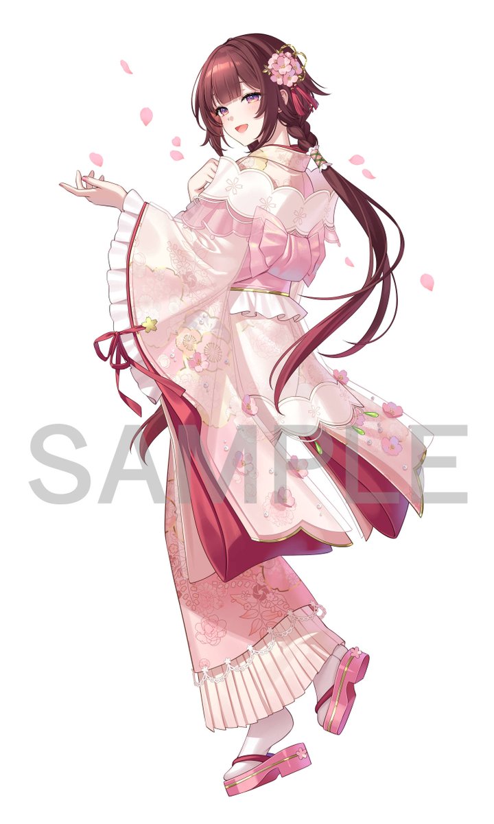 お仕事告知】 三或ぐぅ様の桜衣装立ち絵を制作させていただきました！