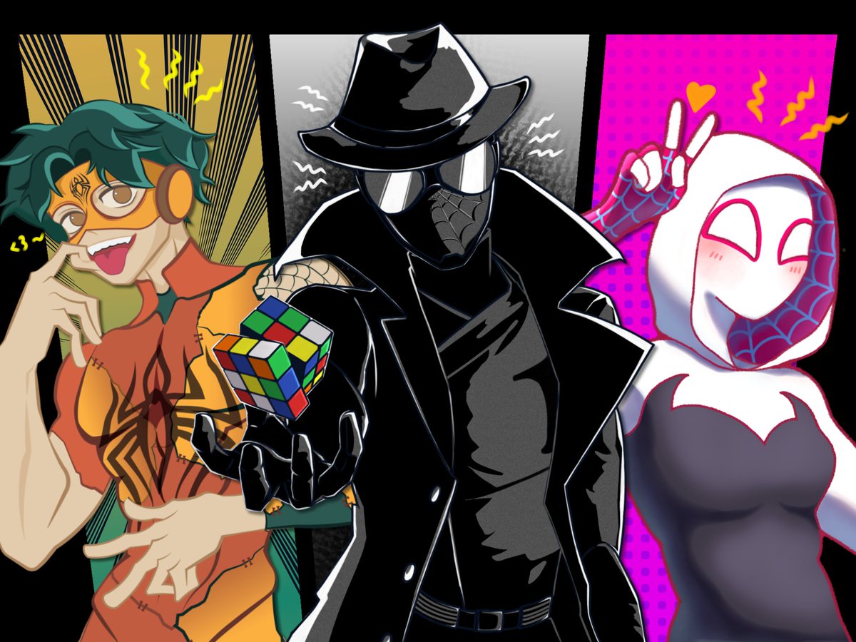 w1shuu_'s tweet photo. Art collab with friends! 
w/@kulaybleue &amp; @santo.nemo(ig) ٩(ˊᗜˋ*)و
#spiderverse #artcollab #digitalart #smallartist https://t.co/L54wSDlCur