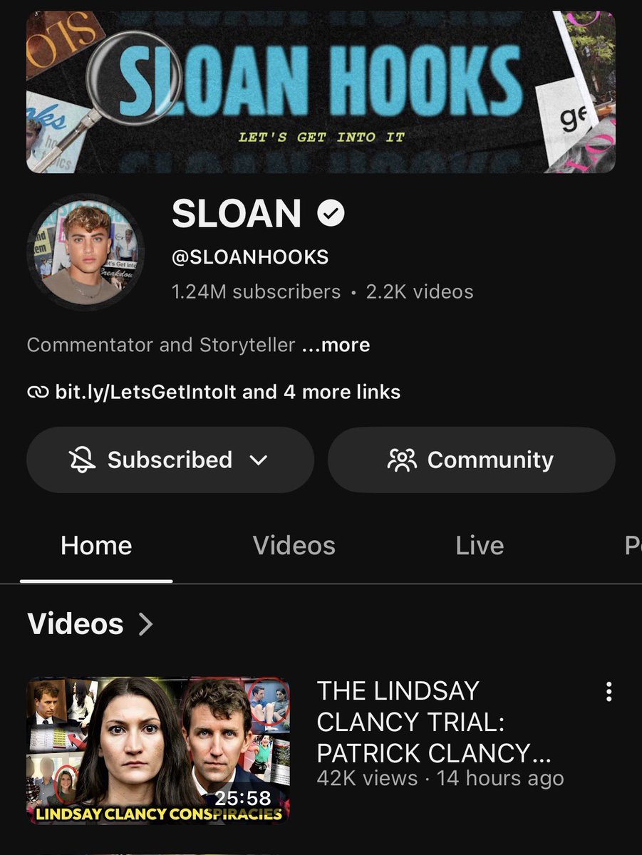 GPMLLC's tweet photo. 🚨 YouTuber Sloan Hooks Faces Backlash For Curating Public Conspiracies Regarding Patrick Clancy's Private Life https://t.co/WYSocZQS81