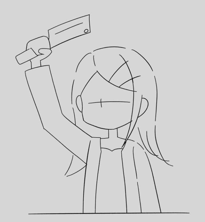 Hoshiriss's tweet photo. 適当ラフその３
これが限界。服わかんねえわ。 https://t.co/N9BfF9liVH