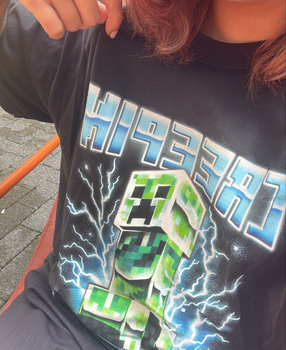 DuduM3ow's tweet photo. always a minecraft kid ( thank you malena for this beautiful shirt 😞 🩷 ) https://t.co/cank5b7Kqh