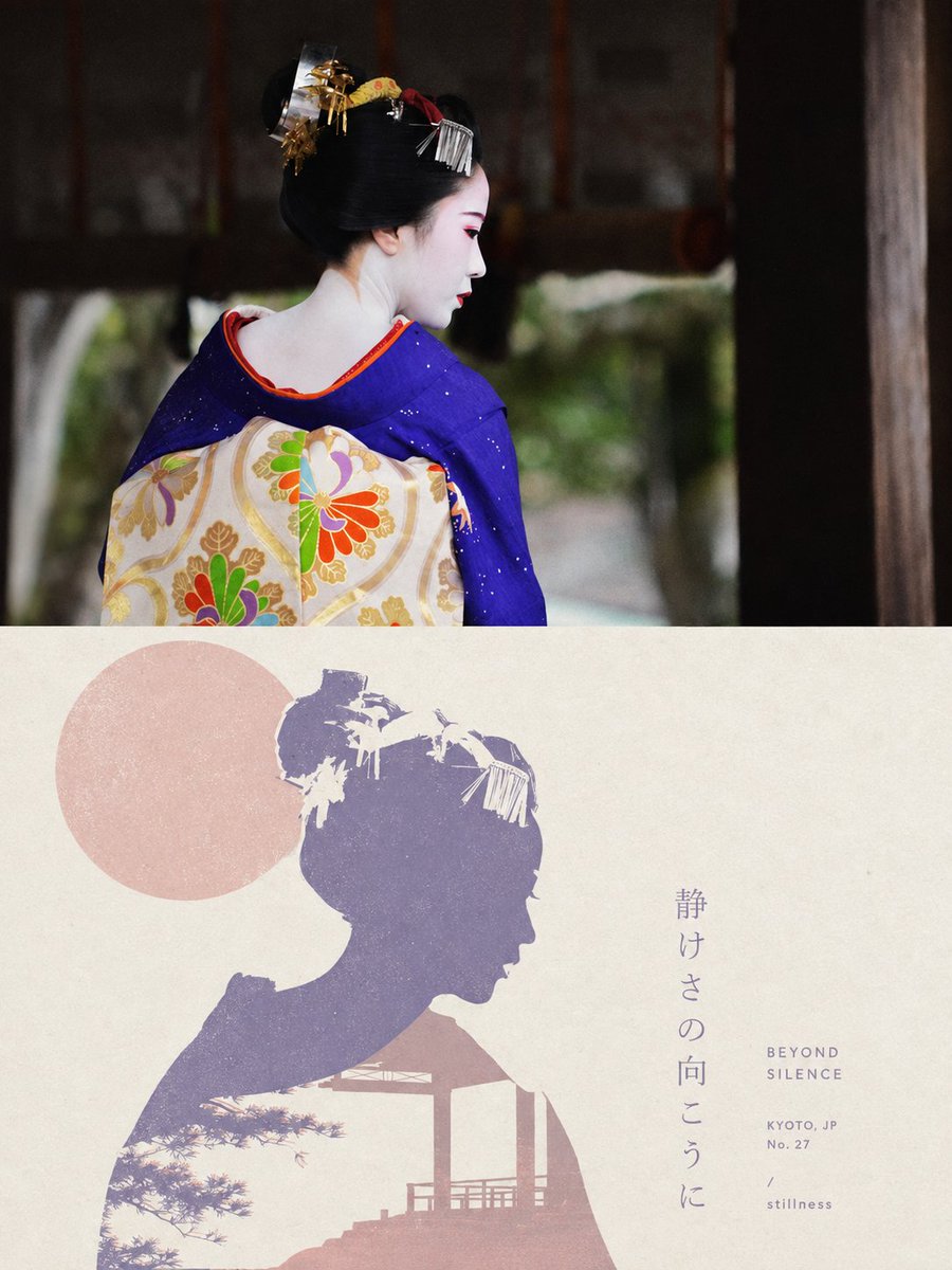 xiaoxiaodong01's tweet photo. GPT2 x 剪影 x 融合 x 格式塔 x 美学提示词 x VOL.025

特别要求是莫兰迪配色

这种纯色组合的图形
也很有特色

确实进入心流模式了， 还要不少创意要制作
继续打磨中

提示词如下⤵️：

```
请将我上传的每一张照片分别制作成一张独立的高级设计海报，不多图拼接，每张照片单独输出。整体采用3:4竖版构图，上下两个区域高度严格1:1，各占画面50%。

上半部分保留原始照片，保持主体结构、真实质感、自然光影和原有色彩氛围，仅进行轻微高级摄影调色，使其具有艺术杂志、独立出版物和展览摄影质感。为适配画幅，可自然扩展天空、地面或环境背景，但不得拉伸、扭曲或改变主体。

下半部分提取照片中最具识别性的**主体、轮廓、姿态与叙事关系**，重构为极简的格式塔正负形丝网版画。保留主体最具有辨识度的外轮廓，同时从原图中提炼一个与其关系最紧密的环境、结构、物件或象征性意象，让二者通过**轮廓咬合、负形镂空、边界共用和图底反转**融为一个完整图形：远看首先识别主体，近看才发现另一层场景或意象隐藏其中。不要把两个对象简单叠放，而要让一个形状的边缘自然成为另一个形状的边界。

构图保持**单一视觉锚点、清晰剪影和大面积留白**，根据主体自身姿态、朝向、重心和轮廓走势决定位置，可采用偏心、局部裁切、上下嵌套或边缘对齐，使正形与负形之间形成巧妙视觉转换。辅助元素必须极少，让视觉趣味主要来自“看见什么”与“再次看见什么”的瞬间切换，而不是复杂装饰。

配色采用治愈、柔和而高级的**莫兰迪粉彩体系**，参考梦境般建筑空间中的低饱和配色逻辑：雾粉、柔杏、灰绿、鼠尾草、淡陶土、奶油黄、雾蓝、灰紫等相互协调，以浅色纸面为底，从原照片中选择最有精神的色彩关系进行柔化与重组。整体控制在2–4种颜色，通过综合色温、明度差和面积比例建立层次，颜色干净、柔和、有空气感，避免脏灰、沉重做旧、荧光色和高反差商业配色。

保留轻微纸张纤维、丝网印刷颗粒、油墨覆盖与套色偏差，使图形具有真实版画触感，但保持边缘清晰、色块平整，不使用渐变、3D体积、写实阴影或光滑CG质感。

文字同样参与正负形构图。从照片的**身份、地点、动作、情绪、状态或象征意义**中提炼一个简短英文标题，并搭配极少量地点、编号、状态词或微型注释。文字可沿主体轮廓、负形边界、水平基线或留白轴线排布，也可局部嵌入图形、被轮廓切断或与色块形成遮挡，使文字像版画结构的一部分，而不是后期贴上的标题。整体保持细小、克制、聪明而具有高级编辑感。

整体呈现**极简几何、格式塔错视、柔和莫兰迪色、丝网版画与诗意叙事**结合的视觉气质。无论主体是人物、动物、植物、建筑、器物、交通工具或自然景观，都应保持“一眼识别主体，第二眼发现隐藏意象”的双重阅读体验，避免多个并列焦点、直接拼贴、复杂插画、卡通感、商业宣传感和模板感。

文字偏好：english
```