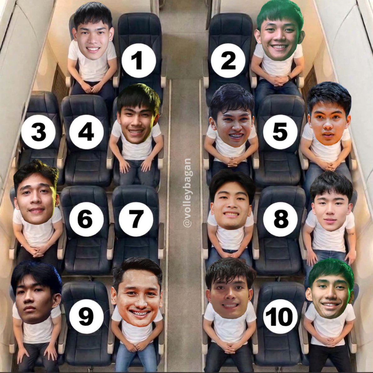 volleybagan's tweet photo. where would you sit on a 12-hour flight? 🤔 https://t.co/p9T4RWrTOG