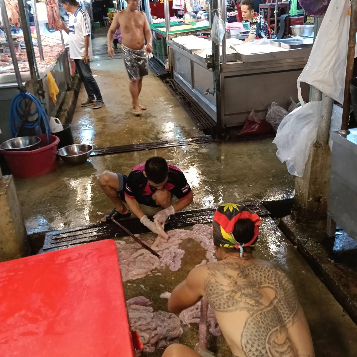 wzeroz's tweet photo. นนทบุรีไม่เคยแผ่ว ของสดวางกับพื้นแบบนั้นคือเอาอะไรมาการันตีความสะอาดก่อน 😭 พื้นทั้งสกปรกทั้งมีคราบตะไคร่เขียวๆคนเดินไปเดินมา เห็นแล้วขนลุก ไม่เข้าใจว่าปล่อยให้ขายกันในสภาพนี้ได้ยังไง เรื่องสุขอนามัยไม่มีหน่วยงานไหนเข้ามาดูแลเลยเหรอ ส่วนใหญ่ในนี้ก็ต่างด้าวทั้งนั้นตรวจสอบหน่อยเหอะ https://t.co/5ufVH5AtG6