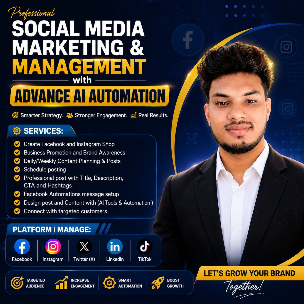munnaalidm's tweet photo. Social Media Marketing &amp; Management with Advance AI Automation.

#socialmediamarketing #socialmediamanager #SocialMediaGrowth #facebookmarketing #growthitpark #munna_ali https://t.co/YK7W3lNM1i