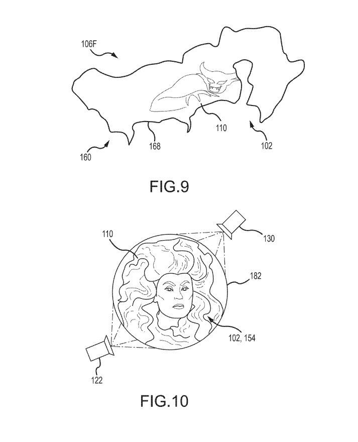 ScottGustin's tweet photo. Disney has received a patent for technology that could project dynamic images onto changing surfaces like smoke, fog, mist, clouds or even fireworks residue. The system would track the shape and density of the material in real time, then resize projections to fit as it moves. https://t.co/rgo21YXAkc