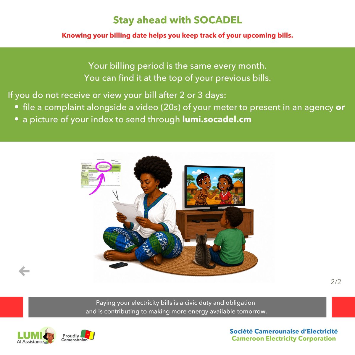 InsideSocadel's tweet photo. #CustomerInfo | 📷Planning ahead requires that you know your billing  period and what to do if you don’t receive your bill. Find out the right steps to take.

#WithSOCADELIAnticipate #Lumi https://t.co/kEpNJO3yLl