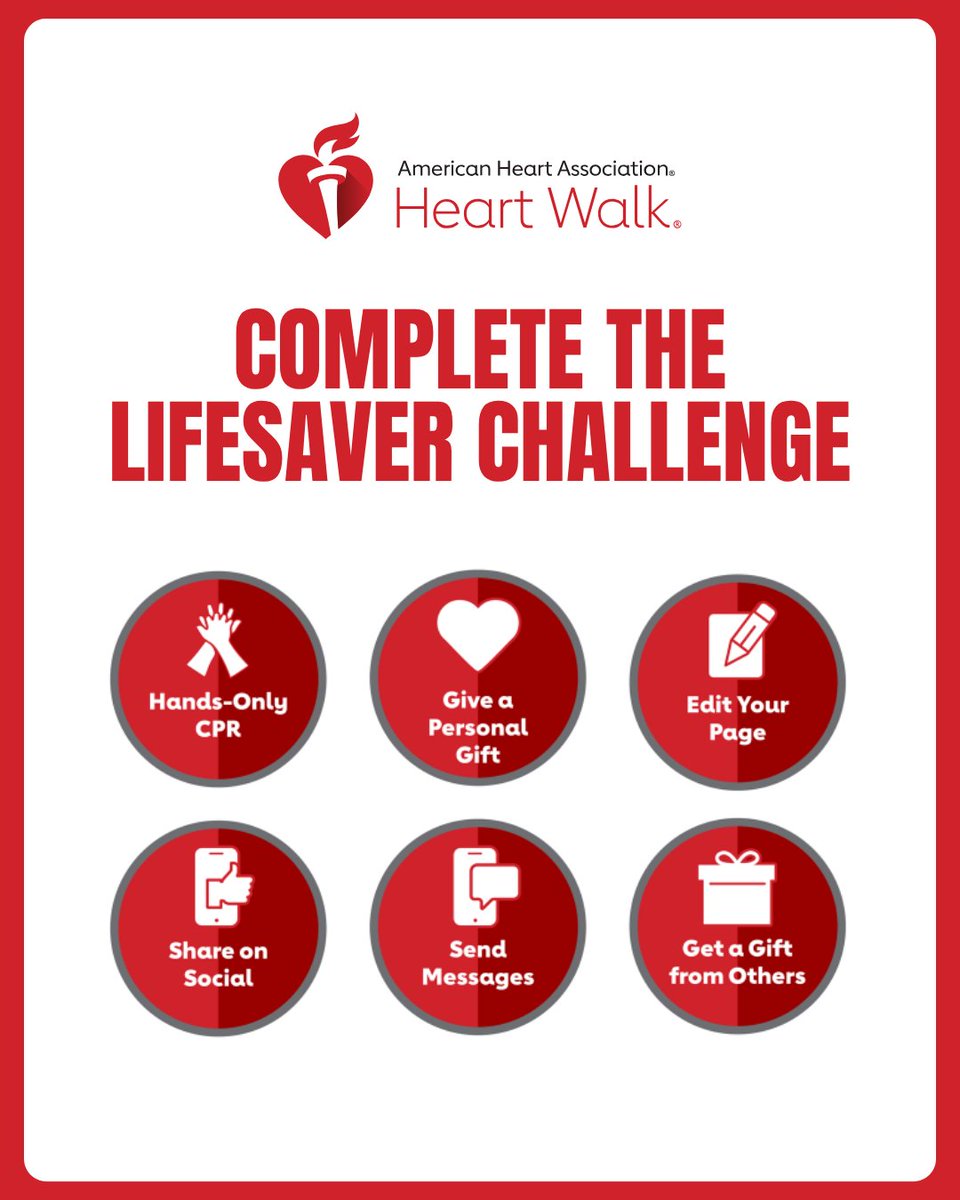 AmericanHeartFL's tweet photo. 🚨 The countdown is on! Lifesaver Day is just 3 weeks away. Take the #LifesaverChallenge by recruiting teammates, raising funds, and sharing Hands-Only CPR before the #MiamiHeartWalk. ❤️

Join today: https://t.co/cK2JLoNnl4!

#MHW2026 #AmericanHeartAssociation #HeartWalk https://t.co/nJrPT25DdX