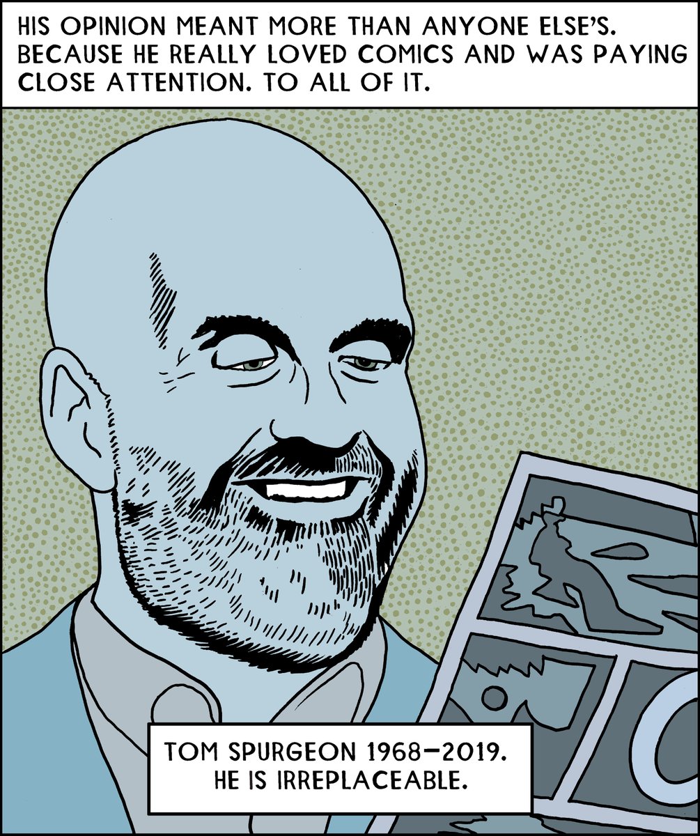 chrisarrant's tweet photo. I appreciate you, Tom. I wish I could have told you that more, even for you to play it off even more.

(comic by Michael Kupperman) https://t.co/oj3jsbM3lq