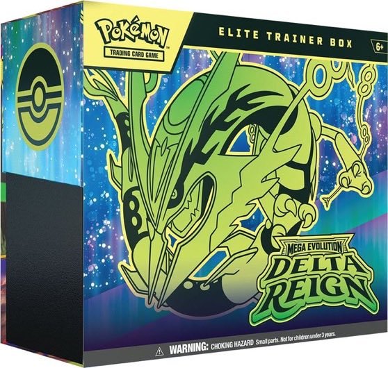 PokeTCGAlerts's tweet photo. The Delta Reign ETB was just officially revealed! This set will release in November and feature mainly cards from the Japanese Storm Emeralda set 🔥 
#PokemonTCG https://t.co/AMOp9GLN1E