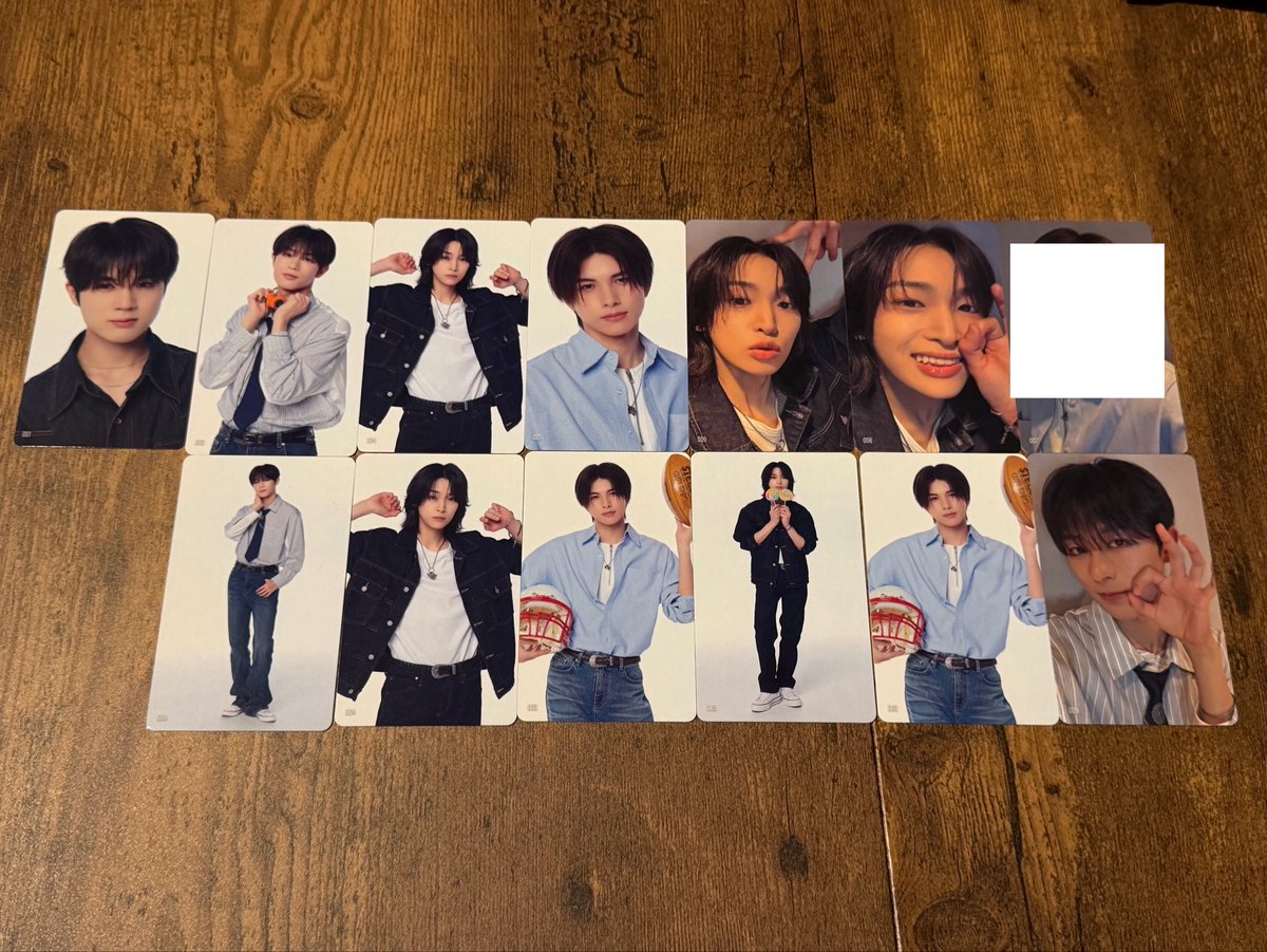 ovk9j's tweet photo. KO1KEYZ トレカ 交換 FAN MEETING

【求】濱田永遠画像２枚目>シヨン（なんでも）

【譲】画像

セルカ⇔セルカ
n:1可能

郵送📮または9/10神戸手渡し

お気軽にお声掛けください。

 #KO1KEYZ交換 https://t.co/DJ142ptoBi