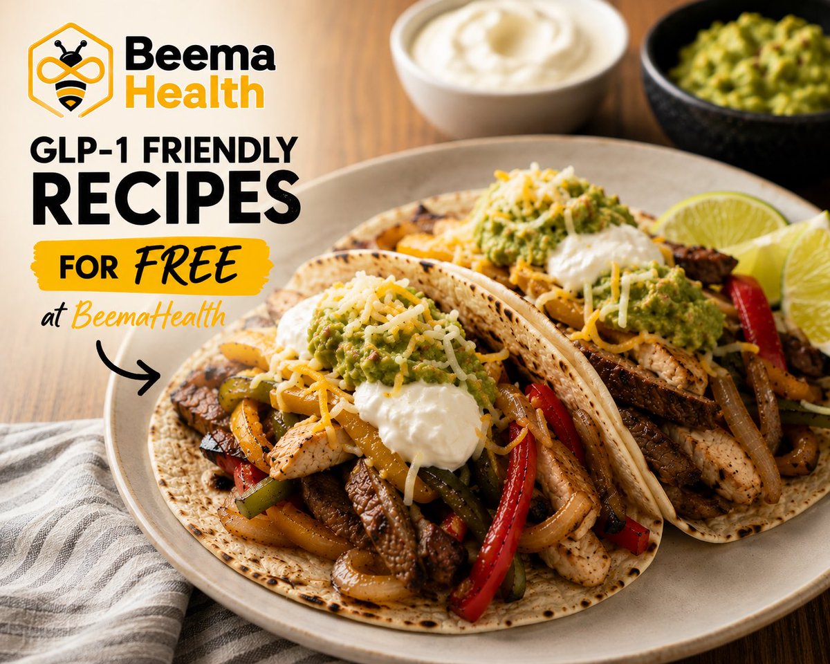 BeemaHealth's tweet photo. New recipes are live at Beema Health!

We've been adding simple, GLP-1-friendly recipes designed to make eating well easier and a lot less boring.

Chicken &amp; Beef Fajitas O: High protein. Easy to make. Actually tastes good.

Link in bio

#Tirzepatide #GLP1 #Healthyrecipes https://t.co/uolyHVYzQo