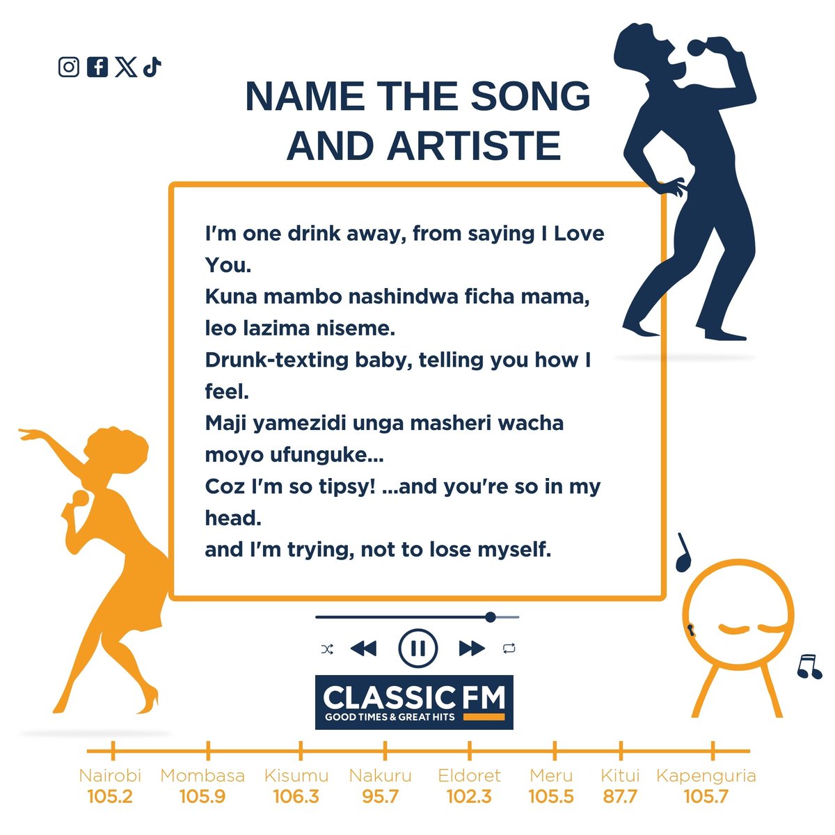 Classic105Kenya's tweet photo. Name the song and the artist
#GuessWho https://t.co/QabglP50Nv