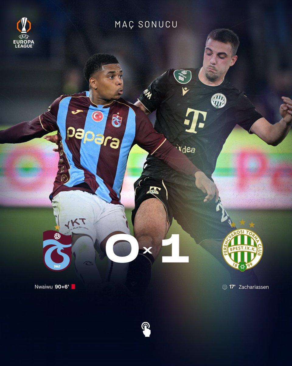 bosunatiklama's tweet photo. Trabzonspor, evinde Ferencvaros karşısında 1-0 mağlup oldu. https://t.co/KohexC5gPW