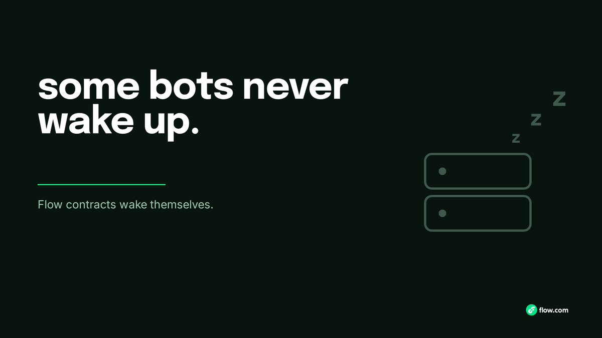 flow_blockchain's tweet photo. Some of the most painful DeFi losses weren't mistakes in the code. The offchain infra &amp; bots that were supposed to act didn't. Servers lag, gas spikes, the moment passes. 

On Flow, agents can automate contracts by having them schedule their own execution fully onchain. https://t.co/nWBiitQMgR