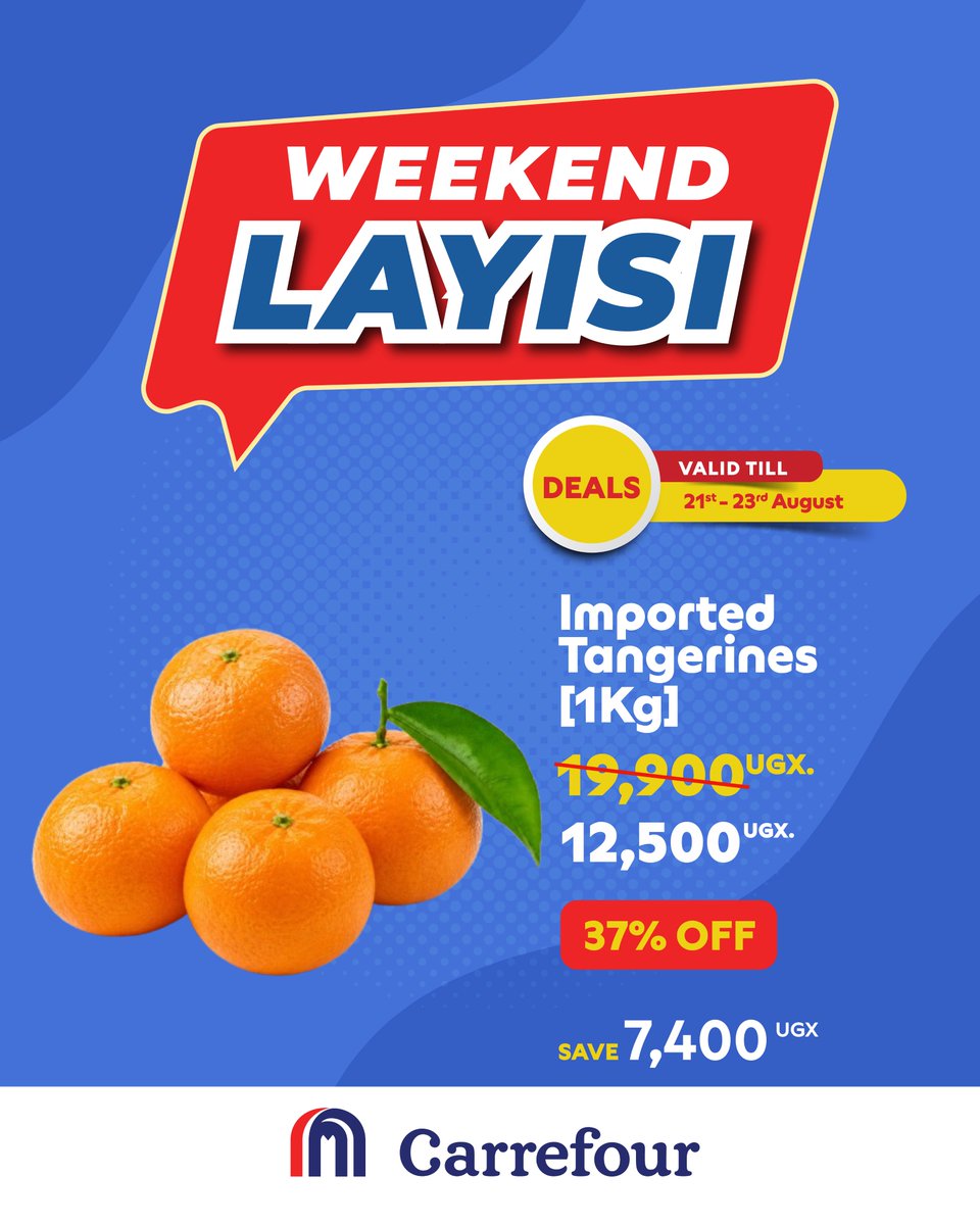 CarrefourUG's tweet photo. Fruits, snacks and a lot more for you this weekend. 

Visit Carrefour supermarket and stock up while offers last.

@MajidAlFuttaim https://t.co/42NrvbCEzk
