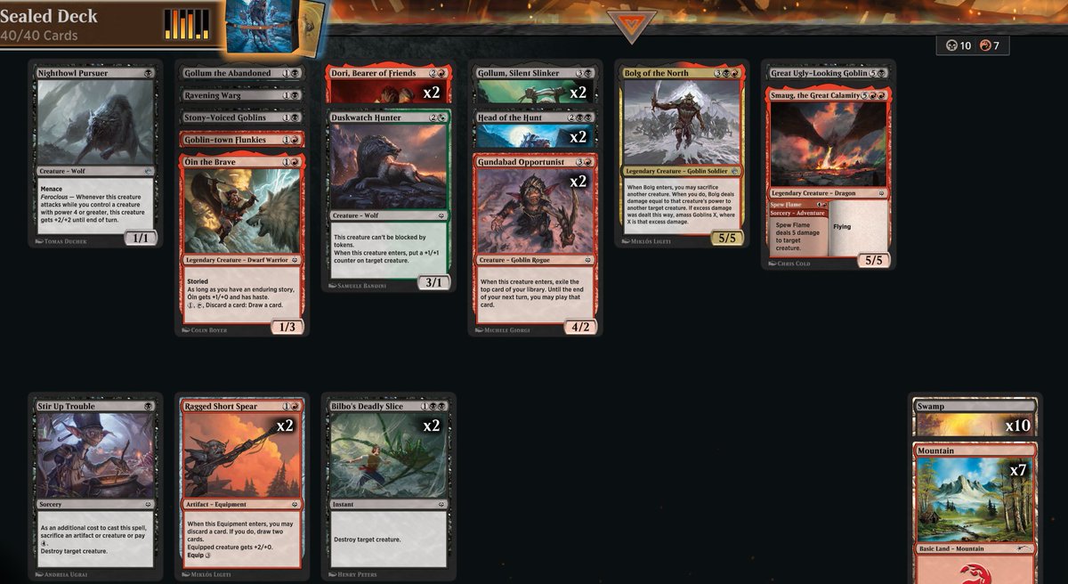 GeckoS49887543's tweet photo. 🏆After 10+ attempts FINALLY scored a #Hobbit Collectors Box in #arenadirect! 
First 2 games were with WB, switched to RB for the rest of the run because the WB deck had trouble closing &amp; the RB deck better supported the Nighthowl Pursuer. https://t.co/v26nAkbxg1