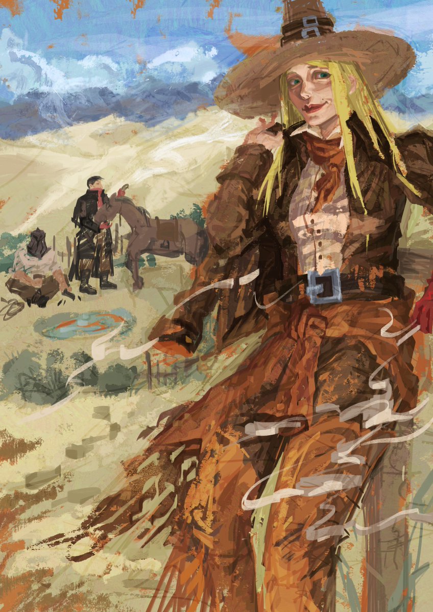 silkworm42751's tweet photo. Yellow hands in westerns
文盲想半天想不出来这个黄手西部片该取什么名字（挠头）其实参考图是佐杜洛夫斯基的鼹鼠来着#DarkestDungeon https://t.co/Xb4AW4i3b8