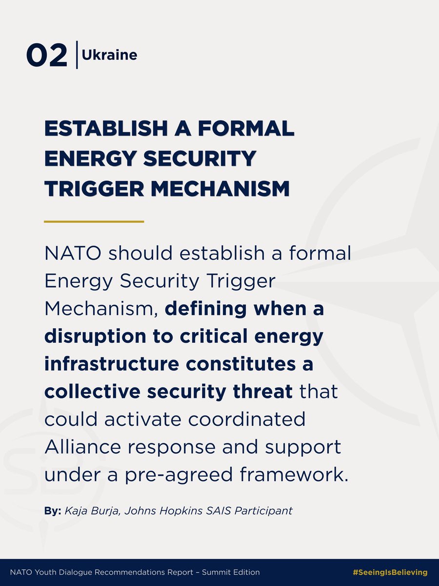 SIB_Global's tweet photo. Our 2026 Report targets 2 key @NATO frontiers in 🇺🇦

• Valerie Chlafer: NATO-wide OSINT Verification Framework to fight disinformation 

• Kaja Burja: Strategic Energy Resilience Shield &amp; Rapid Response Teams for critical infrastructure

Full report: https://t.co/VRo0KEX6HH https://t.co/xR4Wv8FI10