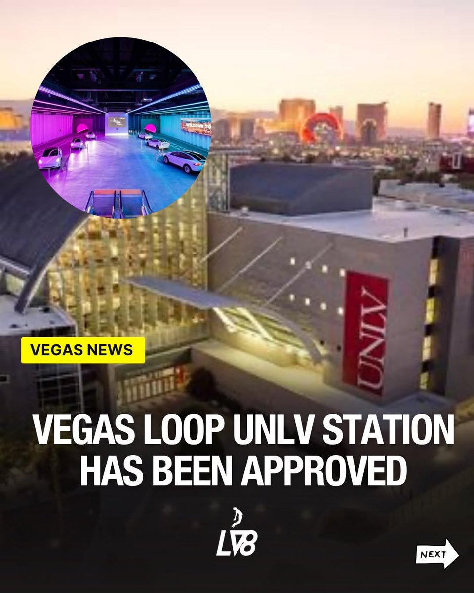 itsdaniel_leo's tweet photo. VEGAS LOOP UNLV STATION APPROVED 🚇

The NSHE Board of Regents has officially approved a Vegas Loop UNLV Station. UNLV will become the first major university with a Vegas Loop Station. Located adjacent to Thomas &amp; Mack, the Loop will connect to the re... https://t.co/VPjserGehi
