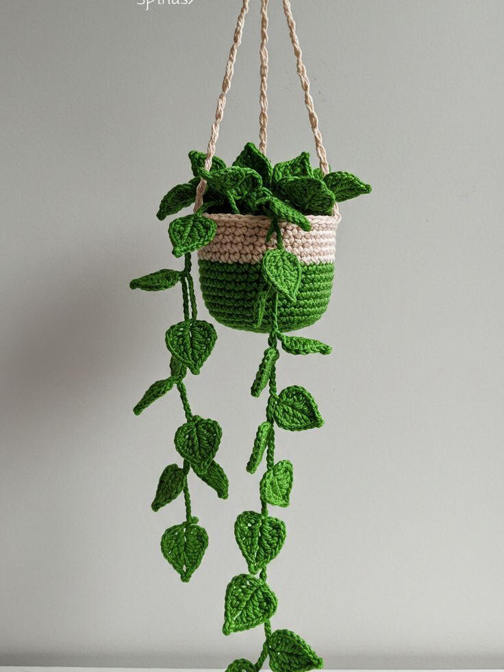 StevenHovig's tweet photo. Just finished this cute macramé plant hanger! Zero experience before, super proud of how it turned out  #HandmadeVibes https://t.co/EdFS0WPl68