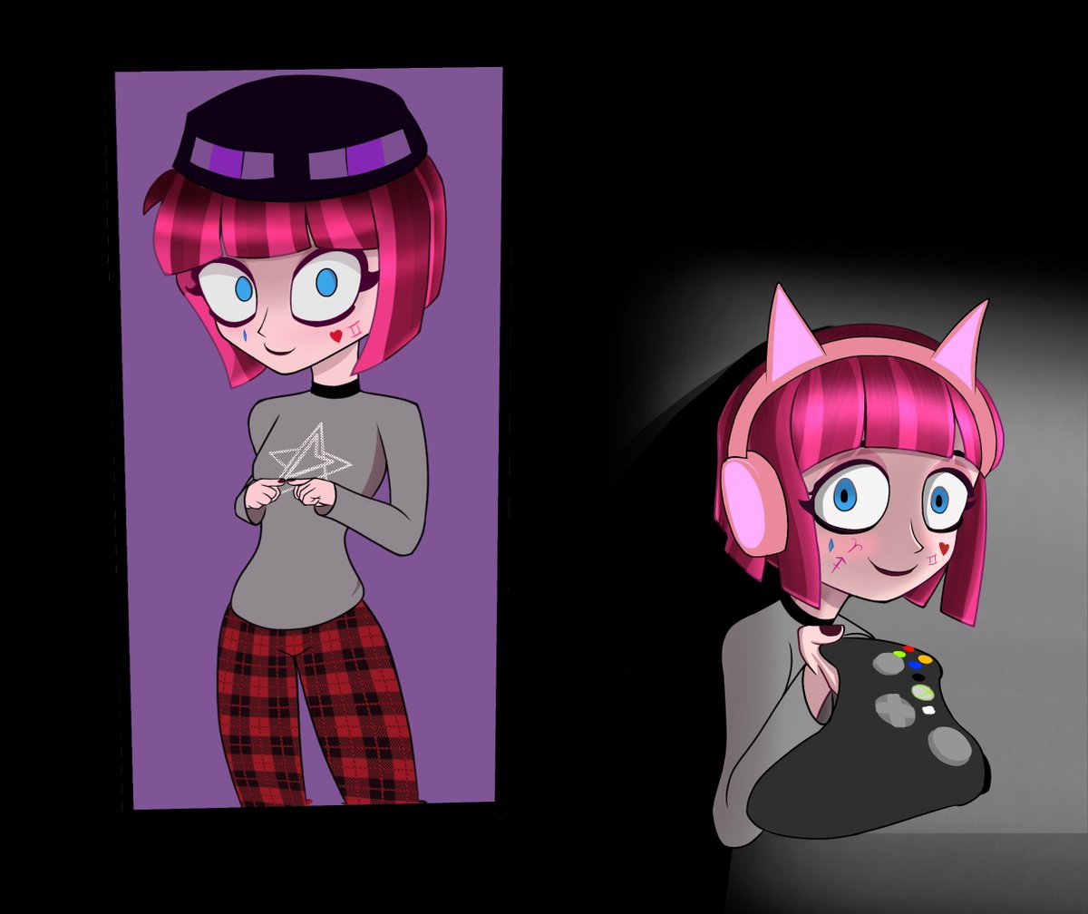 Real0d_3D's tweet photo. Geminis 🎧🎮

- Streamer
- Gamer
- A veces perturba
- Misteriosa 
- (próximamente cómics con ella)

#oc #artmoots #art #ilustration #minecraft #enderman #fem #gamer #digitalart #dibujo #xbox #dibujo https://t.co/nIEK2MdytR