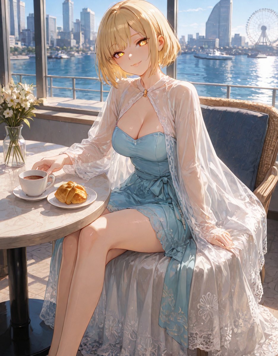 MinatoAIStudio's tweet photo. おはよ～☀️

あまねは朝から撮影で、もういないし
美佳は「お先にー！」って飛び出してった😂
急に静かになったw
もうちょっとだけのんびりして��☕✨

（素敵なお洋服をアリス服飾店さんからお借りしました✨）

#AIイラスト #AIart #オリジナルキャラ #OC https://t.co/BGKNiwIVjy