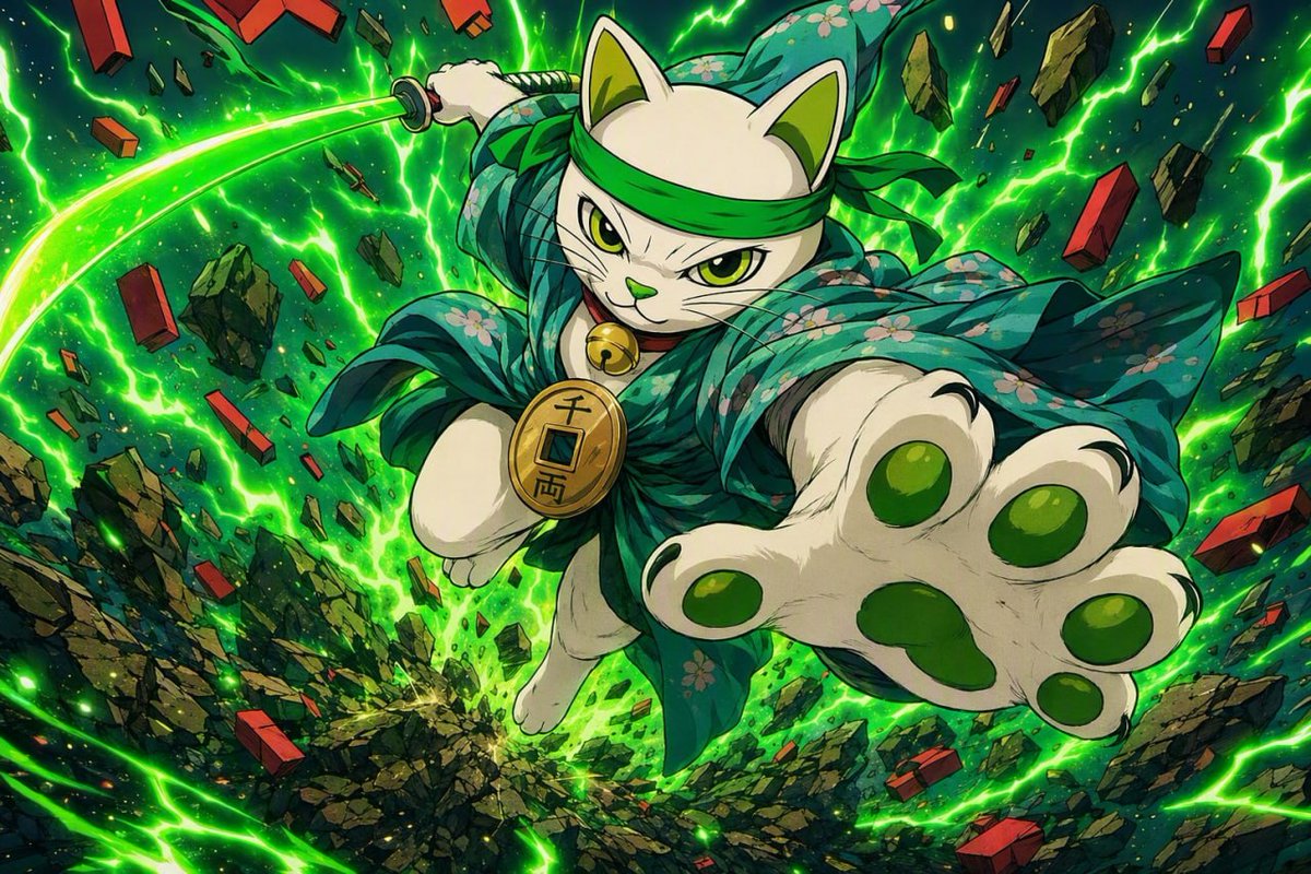 ManekiRH's tweet photo. Only the luckiest cat can dethrone the leader 🍀 https://t.co/4nZnWA7LBG
