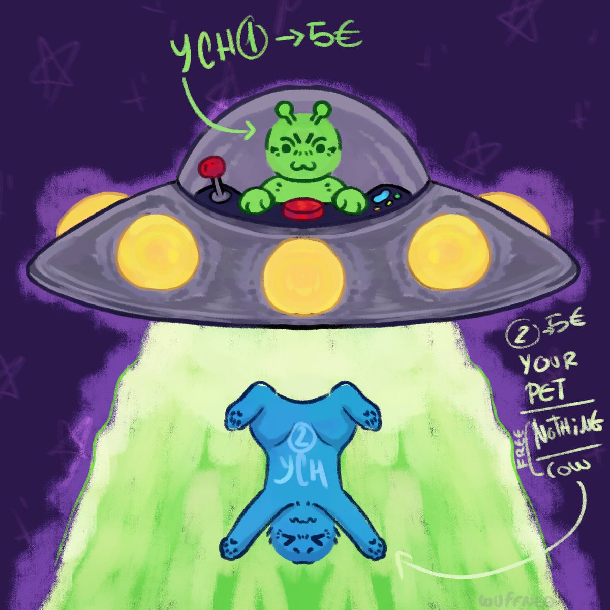 Kk_artstuff's tweet photo. UFO ych
>5€ for each character
+extras for complexity
• Any gender, any species
PayPal f&f/Bizum
#furry #furryYCH #digitalart #cute https://t.co/JuywuucdVD