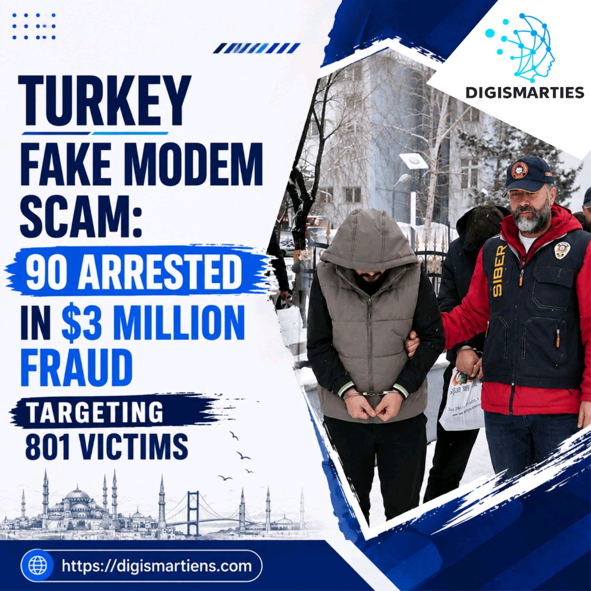 digismarties's tweet photo. Turkish authorities detained 90 suspects after an alleged phone scam targeted 801 people, causing losses of around 116 million lira ($3 million). Victims were reportedly tricked into buying fake or unusable internet modems.
#TechNews #DigitalSafety #Digismartiens https://t.co/3gwMXynrrn