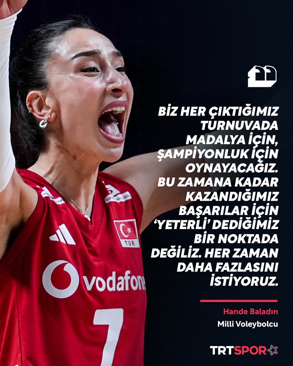 trtsporyildiz's tweet photo. 🏐 Milli voleybolcumuz Hande Baladın, 2026 CEV Trendyol EuroVolley öncesi açıklamalarda bulundu. 🇹🇷 https://t.co/1Zki1D9bpW