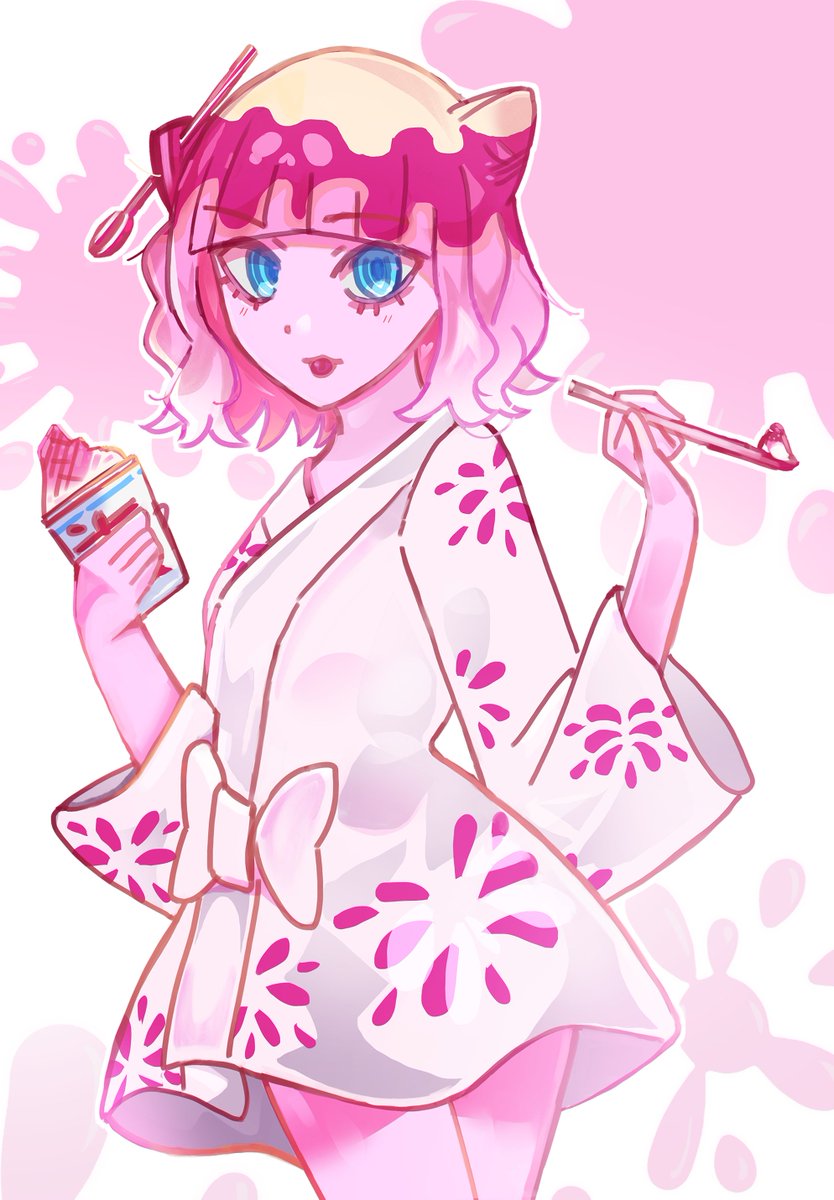 sirahu_kun's tweet photo. 夏祭りいちごかき氷擬人化
#VIRUSWEETS #ウイルスイーツ https://t.co/GLFtWhnDky