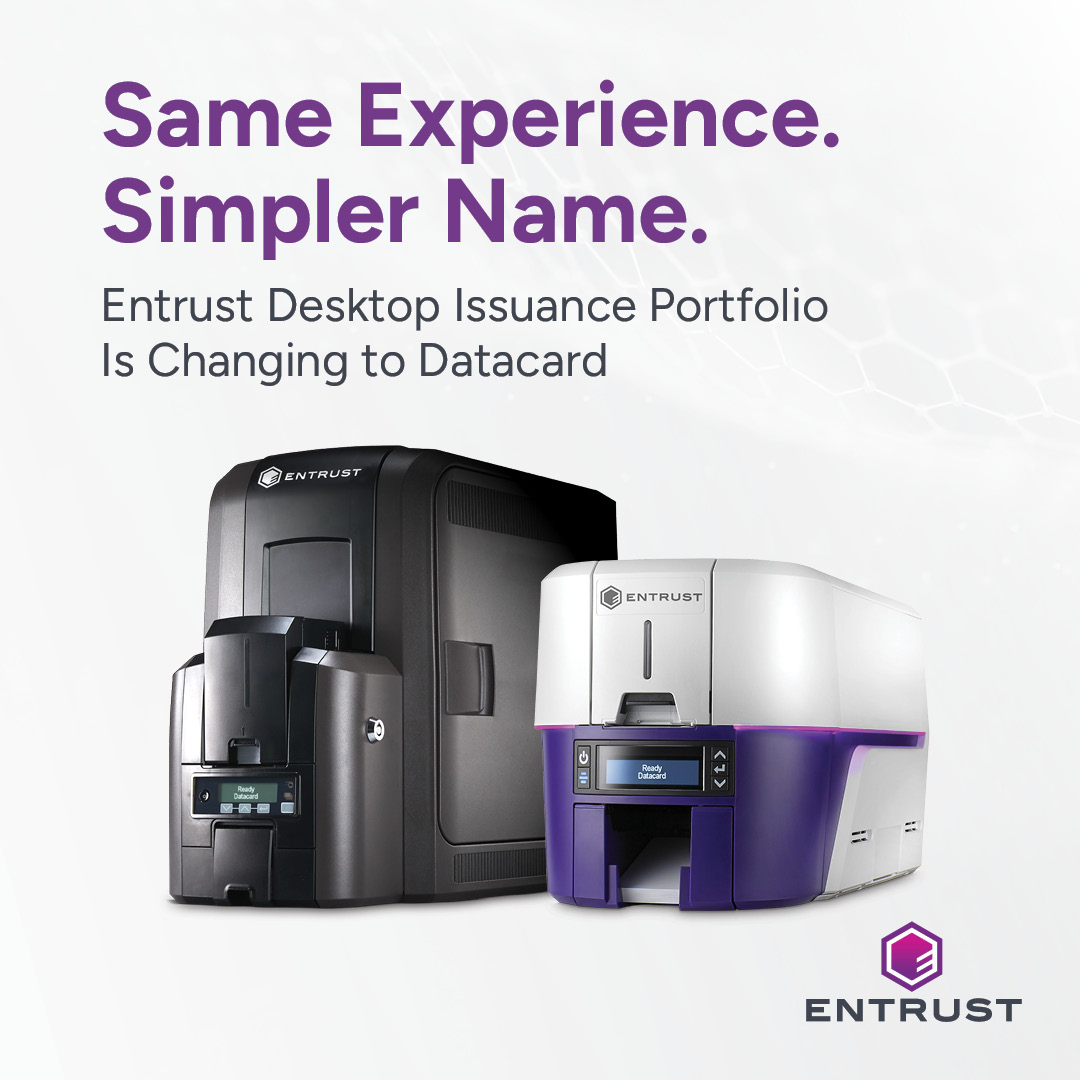 Entrust_Corp's tweet photo. Why bring Datacard back?

Because it’s the name our global desktop issuance customers still use, especially in the moments of truth.

For more from Mike Baxter on what this change means, read the blog post: https://t.co/utO8cbdqwW https://t.co/gibgmB5EQ9