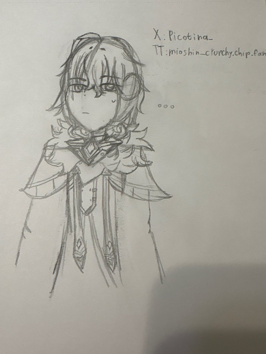 Picotina_'s tweet photo. Today I bought another sketchbook. The first thing I did was draw it.
#genshinimpact #Alyosha https://t.co/D1Gkx7DYZD