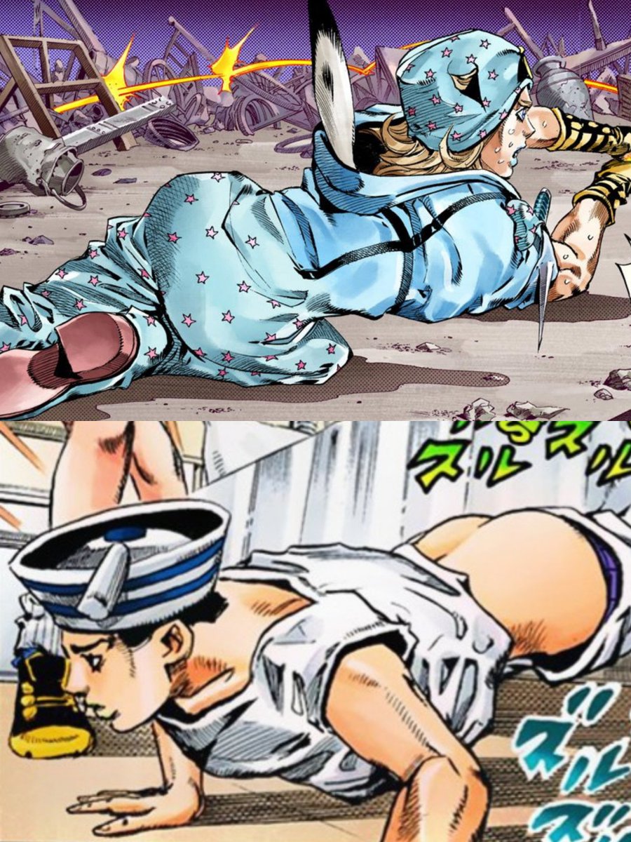 jjba_cursed's tweet photo. Who did it better? https://t.co/f02Hx49mUc