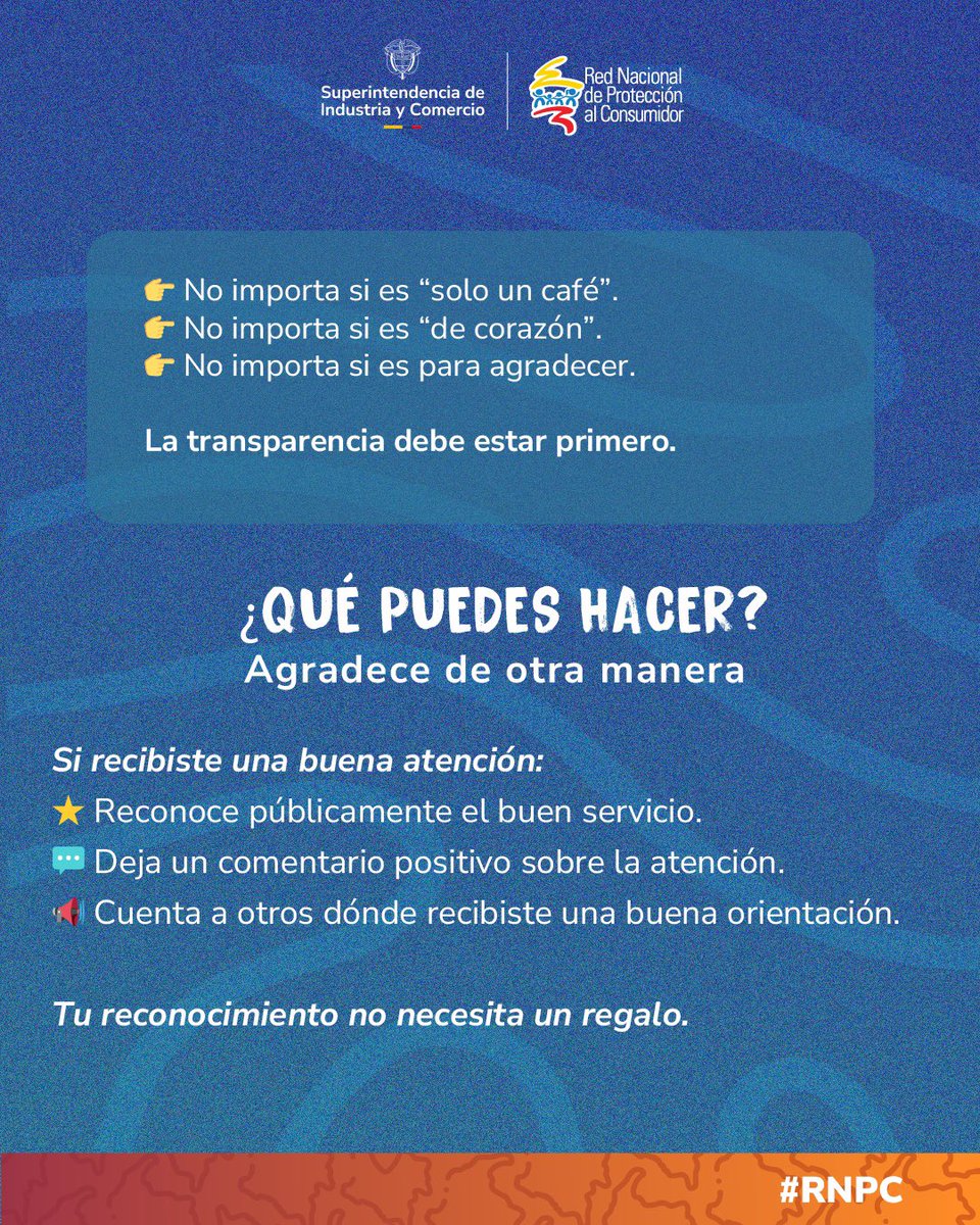 sicsuper's tweet photo. Si recibiste un buen servicio, reconoce la atención, deja un comentario positivo o cuéntale a otros sobre tu experiencia. 🙌
La transparencia es responsabilidad de todos. 🛡️
#RNPC https://t.co/gNoUz4Zu8i