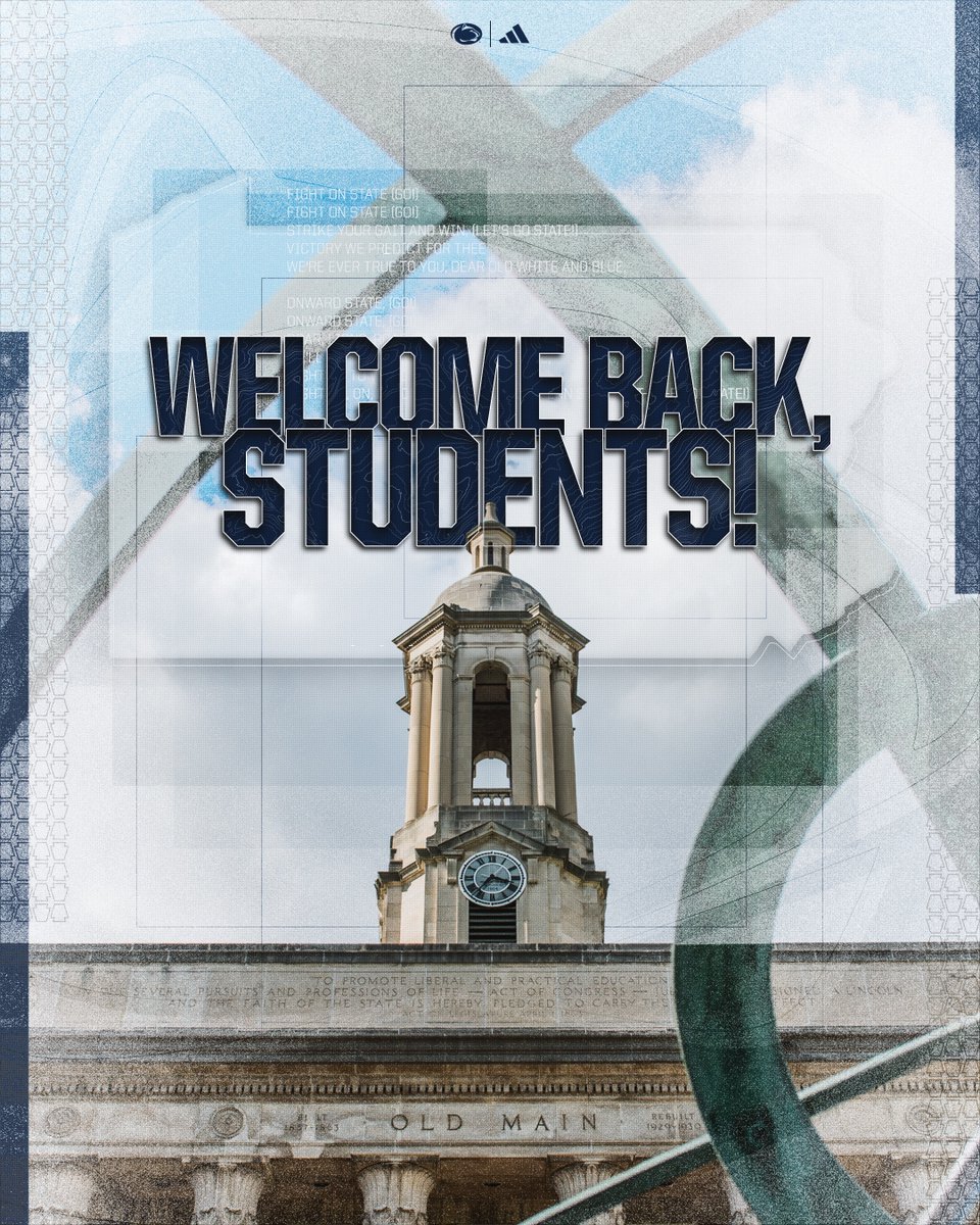 GoPSUsports's tweet photo. Welcome back, @penn_state students! Let's have a great year! 🦁

#WeAre https://t.co/4Rtxd3ESO0
