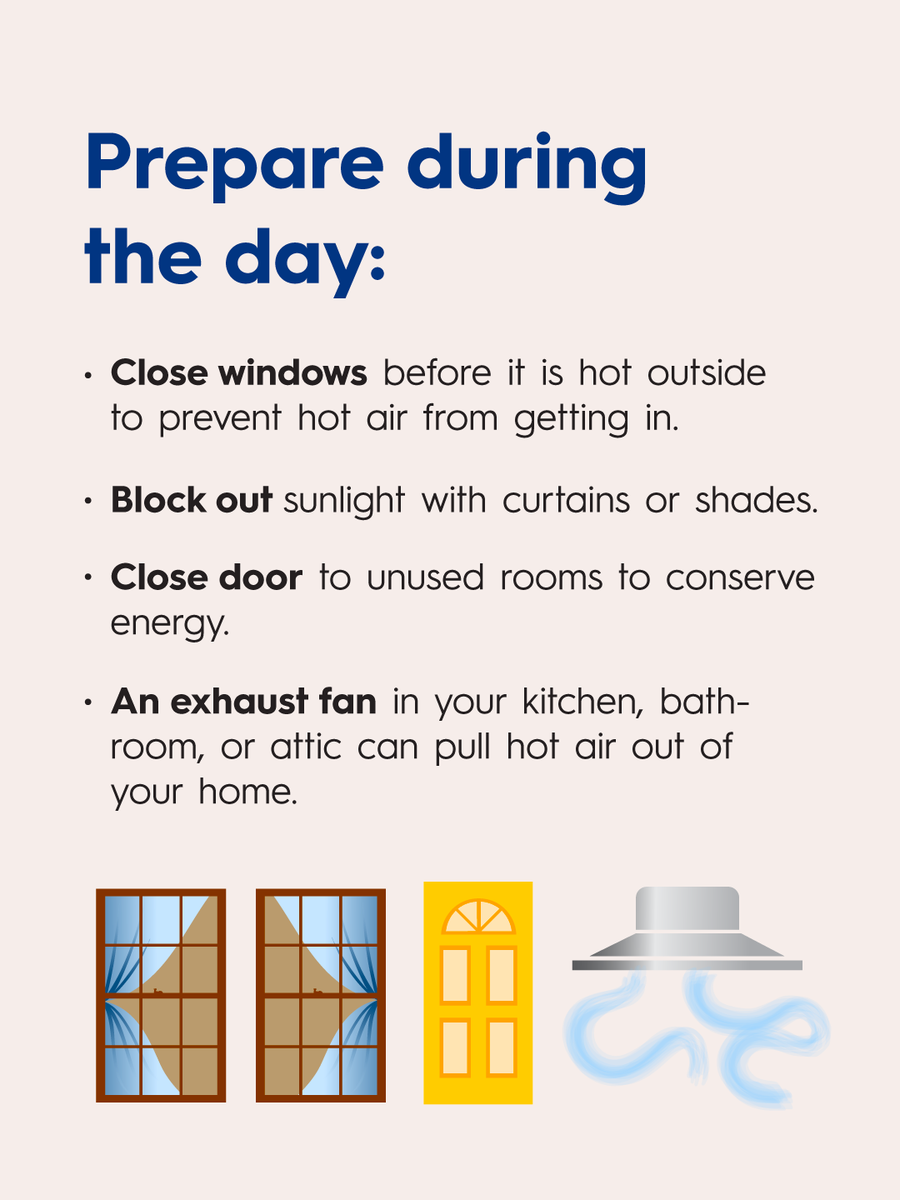 lapublichealth's tweet photo. Heat waves are dangerous and exhausting, especially when it’s too hot to sleep well at night. Your body needs to cool down and rest at night. Here are some things you can do to cool your home and improve your sleep quality. Learn more at https://t.co/VUVQKh1MVU https://t.co/Im3TdsGuhJ