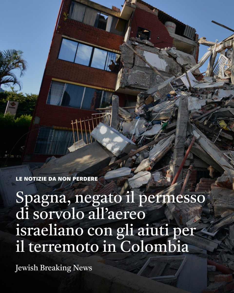 Maumol's tweet photo. La Spagna ha negato il permesso di sorvolo a una squadra di soccorso israeliana diretta in Colombia sabato 15 agosto. L'aereo è stato costretto a deviare attraverso lo spazio aereo marocchino.
L'articolo su Jewish Breaking News https://t.co/TF80yv9TPP