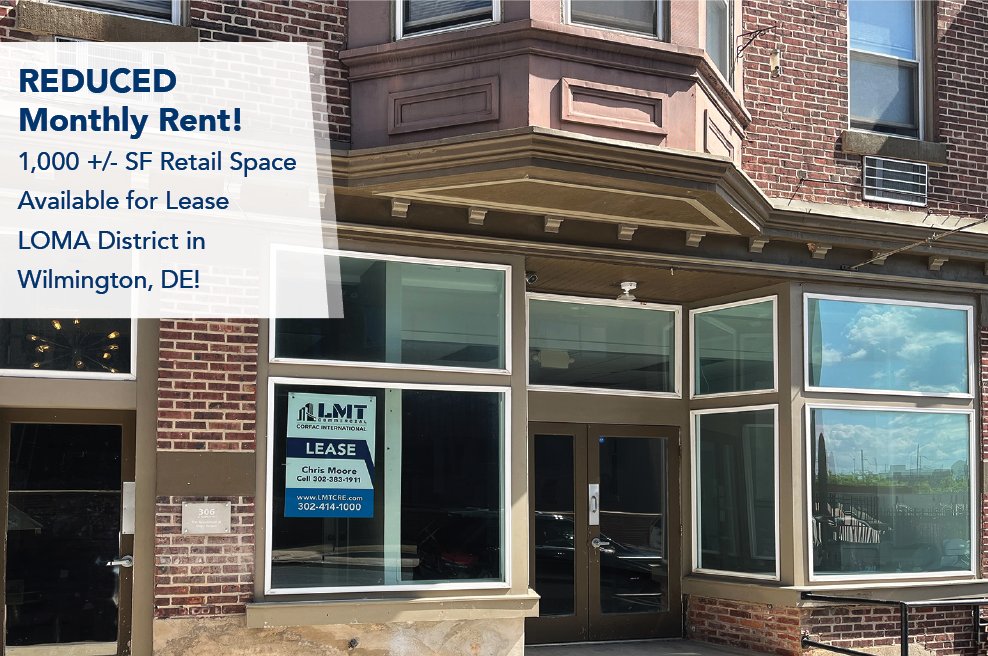LMTCRE's tweet photo. ✨ 𝗥𝗘𝗗𝗨𝗖𝗘𝗗 𝗠𝗼𝗻𝘁𝗵𝗹𝘆 𝗥𝗲𝗻𝘁! 𝟭,𝟬𝟬𝟬 +/- 𝗦𝗙 𝗿𝗲𝘁𝗮𝗶𝗹 𝘀𝗽𝗮𝗰𝗲 𝗮𝘃𝗮𝗶𝗹𝗮𝗯𝗹𝗲 𝗳𝗼𝗿 𝗹𝗲𝗮𝘀𝗲, 𝗟𝗢𝗠𝗔 𝗗𝗶𝘀𝘁𝗿𝗶𝗰𝘁 𝗶𝗻 𝗗𝗼𝘄𝗻𝘁𝗼𝘄𝗻 𝗪𝗶𝗹𝗺𝗶𝗻𝗴𝘁𝗼𝗻! ✨

Well-suited for boutique retail, creative studio, or upscale spa/wellness, professional office concepts. Situated along a highly walkable, well-connected corridor and next to DelTech Wilmington Campus, this property offers strong visibility and immediate access to restaurants, shops, and major employers.

• Easy access to public transit, major highways and walking distance to Amtrak and Septa
• Surrounded by thriving businesses and downtown amenities
• Two in-suite bathrooms
• Individual heat and air conditioning in the space
• Extra 120 +/- SF of storage space included

𝗥𝗘𝗗𝗨𝗖𝗘𝗗 𝗠𝗼𝗻𝘁𝗵𝗹𝘆 𝗥𝗲𝗻𝘁: $𝟭,𝟯𝟬𝟬 + 𝗘𝗹𝗲𝗰𝘁𝗿𝗶𝗰
𝗙𝗼𝗿 𝗱𝗲𝘁𝗮𝗶𝗹𝘀 𝗮𝗻𝗱 𝗯𝗿𝗼𝗰𝗵𝘂𝗿𝗲 𝗴𝗼 𝘁𝗼: https://t.co/rjp2GKvIS9 𝗼𝗿 𝗰𝗮𝗹𝗹 𝗖𝗵𝗿𝗶𝘀 𝗮𝘁 𝟯𝟬𝟮-𝟰𝟭𝟰-𝟭𝟬𝟬𝟬 𝗳𝗼𝗿 𝗺𝗼𝗿𝗲 𝗶𝗻𝗳𝗼𝗿𝗺𝗮𝘁𝗶𝗼𝗻!